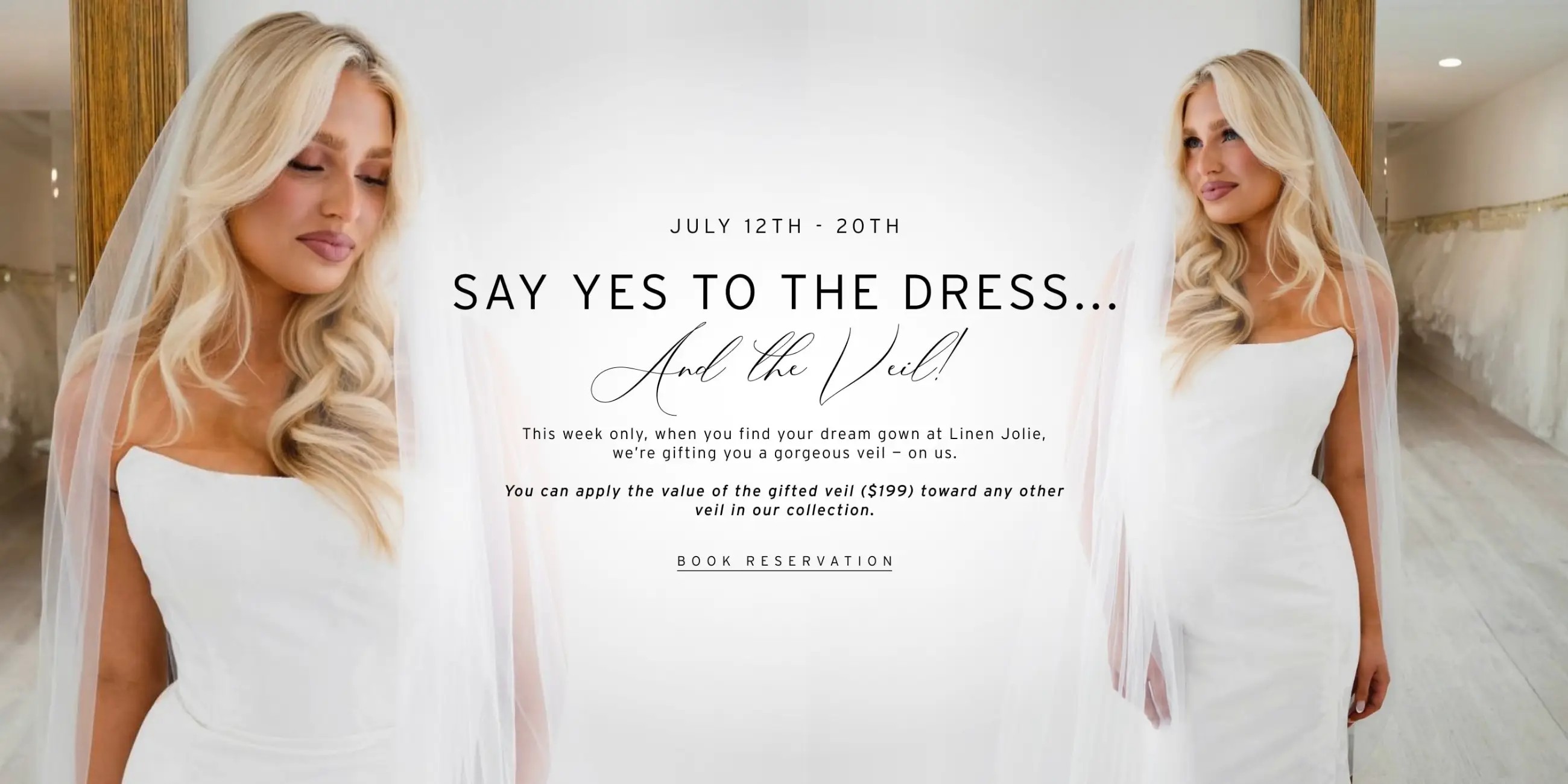 July Veil Special at Linen Jolie Bridal