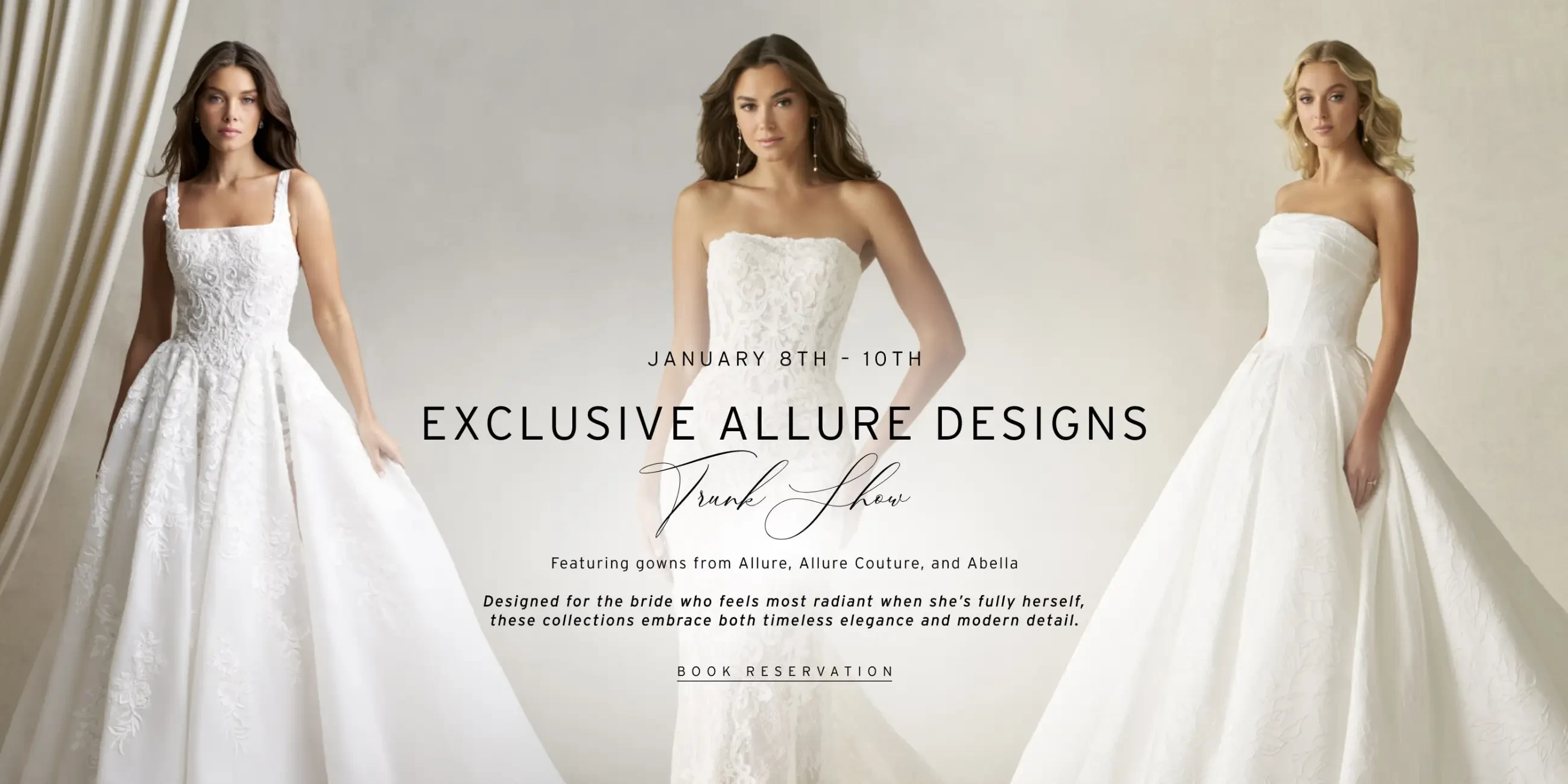 Allure Bridals Trunk Show at Linen Jolie in Louisiana