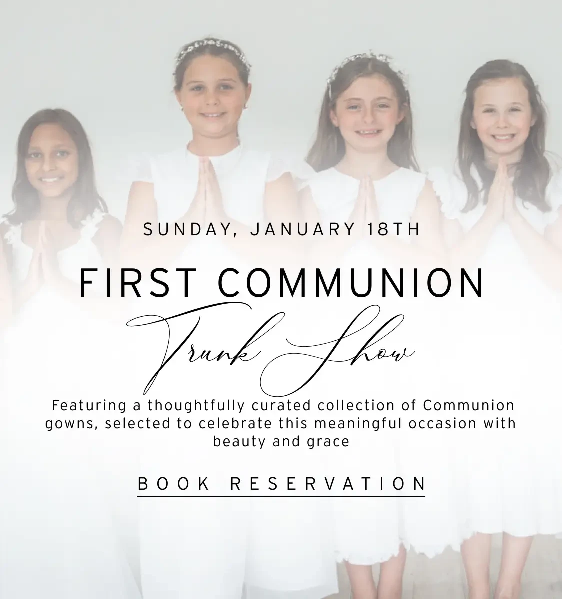 First Communion Trunk Show at Linen Jolie