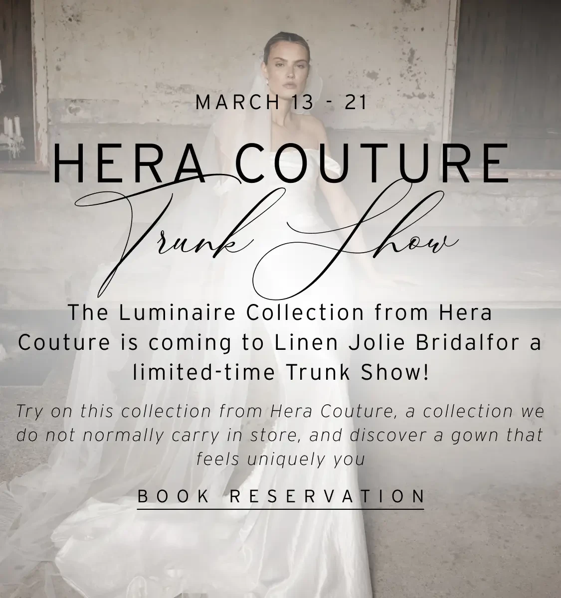 Hera Couture Trunk Show at Linen Jolie Bridal