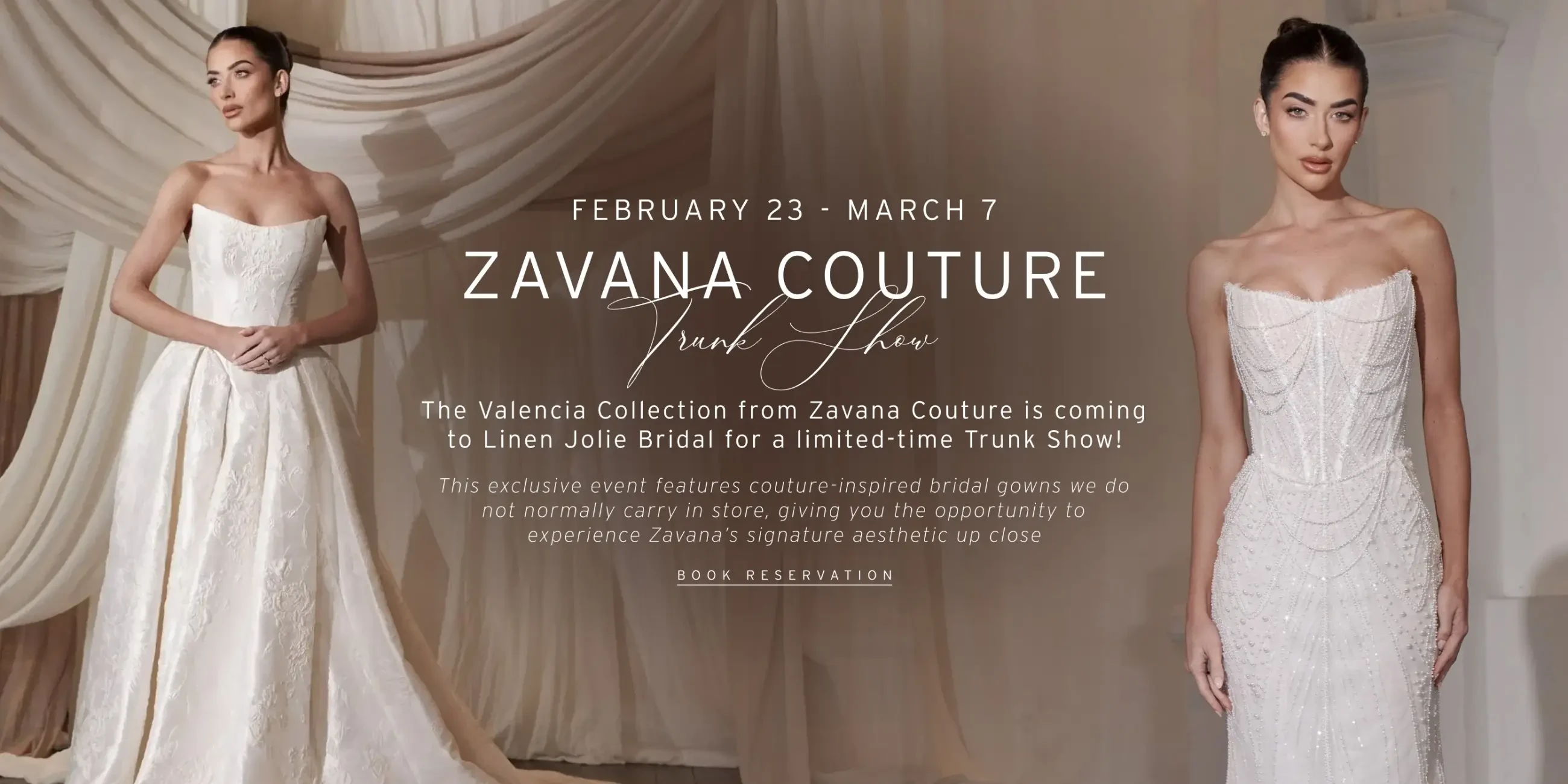 Zavana Couture Trunk Show at Linen Jolie Bridal