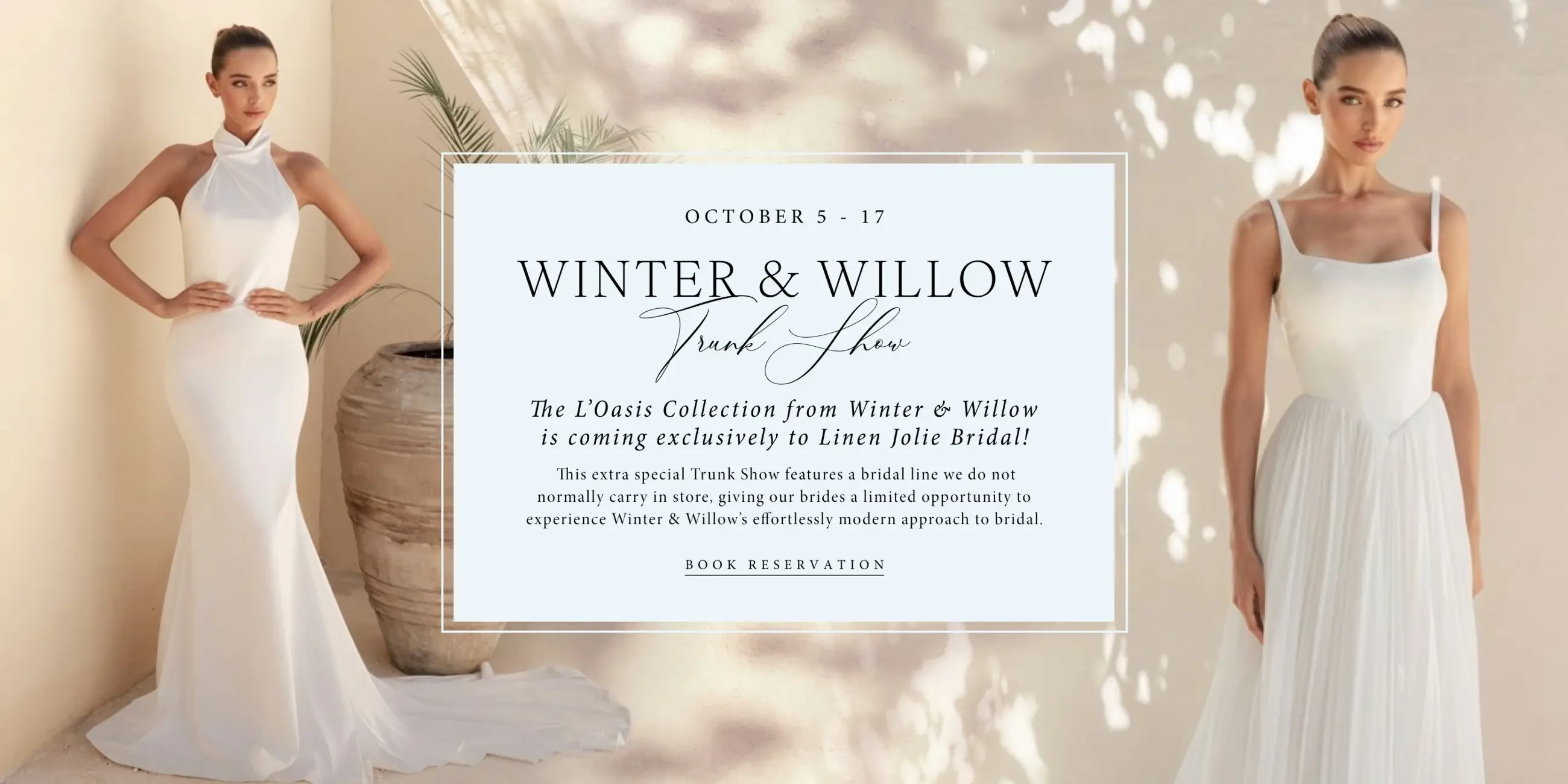 Winter & Willow Trunk Show at Linen Jolie banner