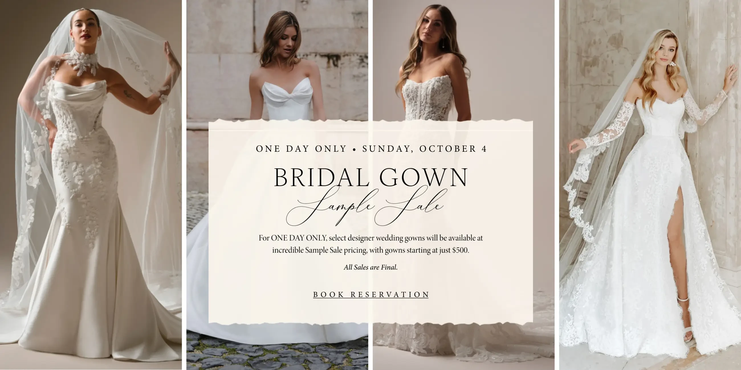 Bridal Gown Sample Sale at Linen Jolie in Louisiana