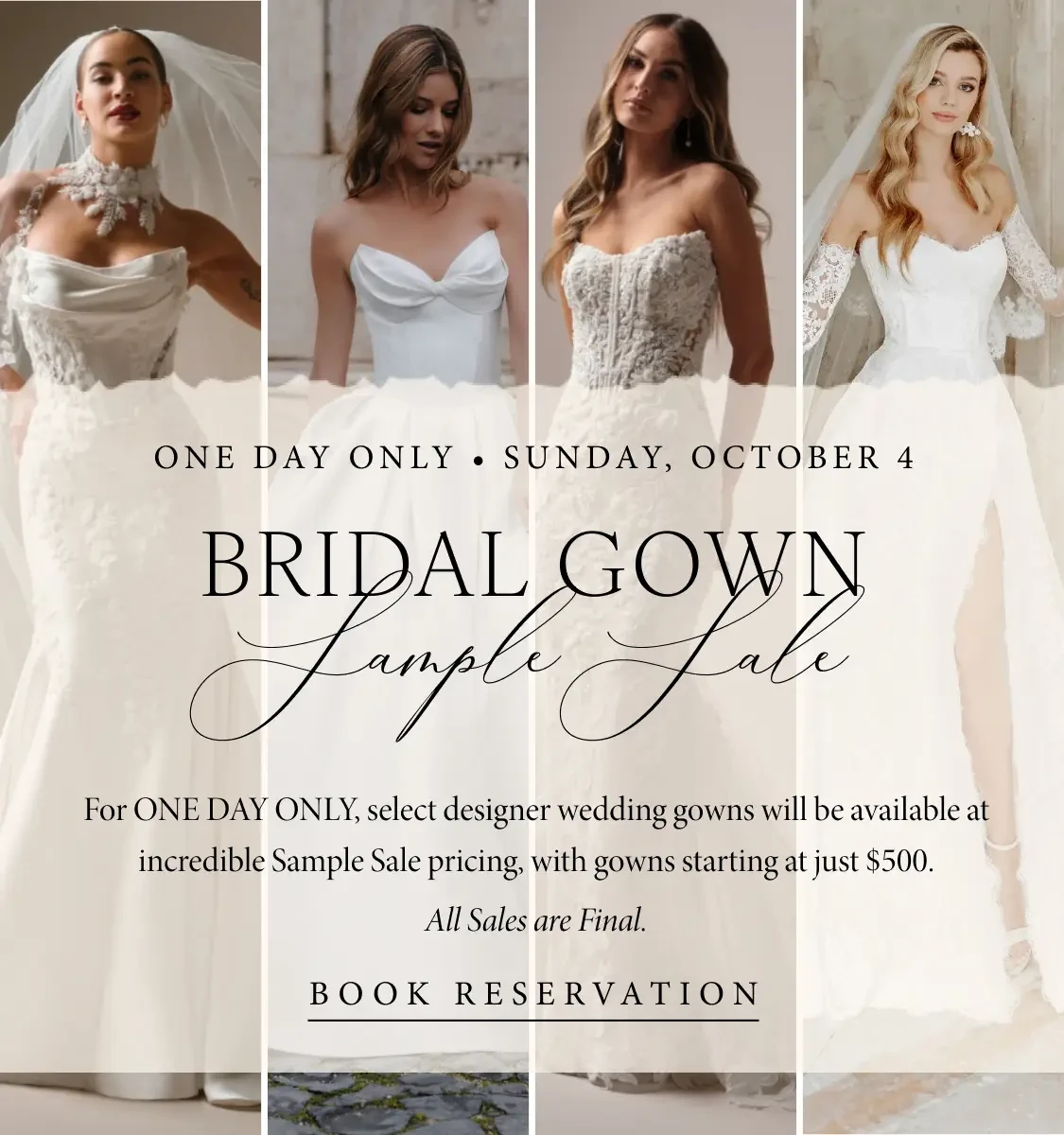 Bridal Gown Sample Sale at Linen Jolie in Louisiana
